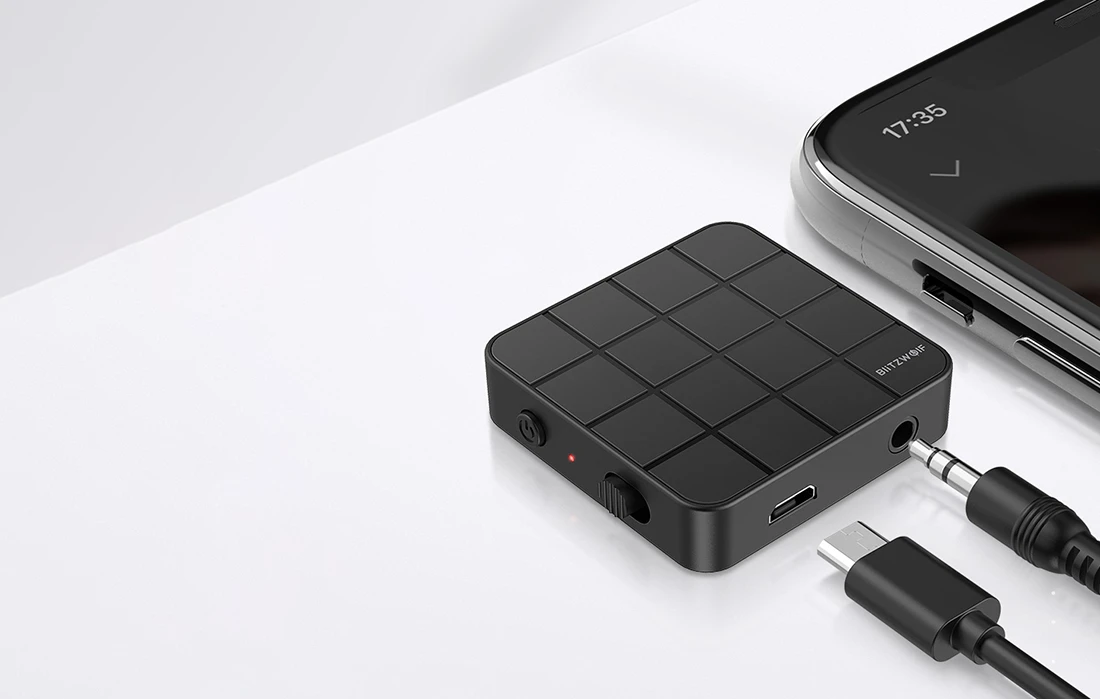 Siųstuvas / imtuvas BlitzWolf BW-BL2 Bluetooth 5.0 aprašymas - Prekės nuotrauka Siųstuvas / imtuvas BlitzWolf BW-BL2 Bluetooth 5.0 aprašymas - Prekės nuotrauka