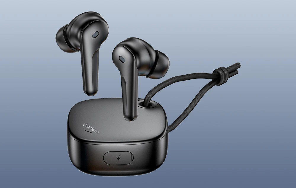 Choetech BH-T17 belaidės TWS ANC ENC IPX6 ausinės – juodos spalvos aprašymas - Prekės nuotrauka Choetech BH-T17 belaidės TWS ANC ENC IPX6 ausinės – juodos spalvos aprašymas - Prekės nuotrauka