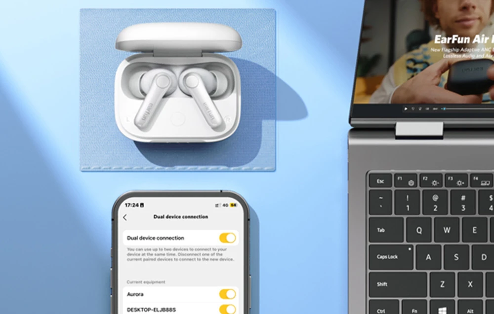 Ausinės EarFun Air Pro 4 ANC Perłowe aprašymas - Prekės nuotrauka Ausinės EarFun Air Pro 4 ANC Perłowe aprašymas - Prekės nuotrauka