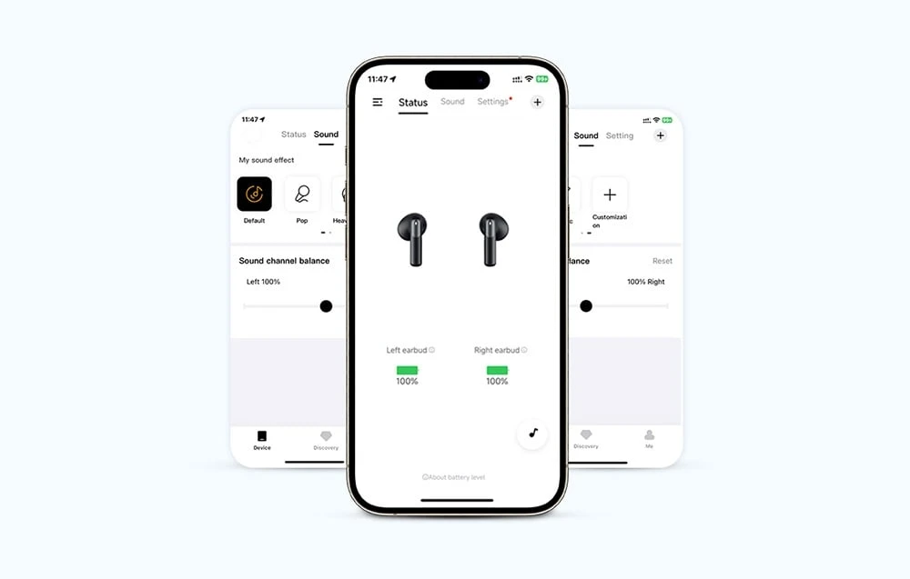 QCY AilyBuds E10 LDAC ENC IPX4 In-Ear Ausinės - Baltas aprašymas - Prekės nuotrauka