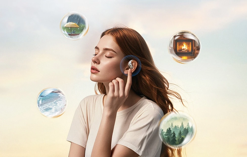 OWS QCY Crossky R70 LDAC IPX5 Ausinės with Ear Hooks - Juodas aprašymas - Prekės nuotrauka