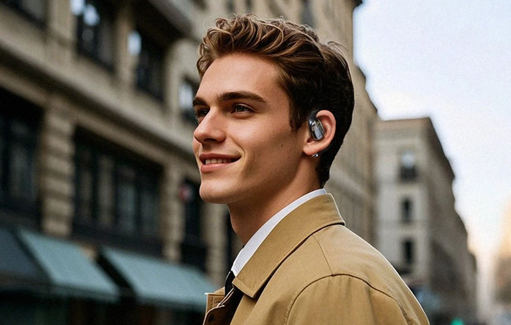 OWS QCY Crossky R70 LDAC IPX5 Ausinės with Ear Hooks - Juodas aprašymas - Prekės nuotrauka