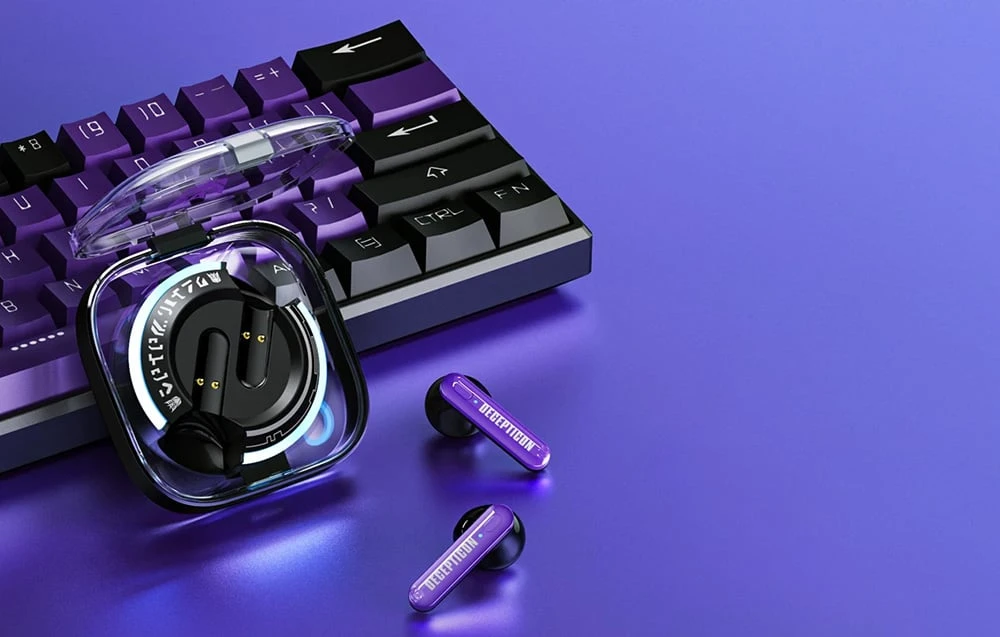 Ausinės TWS Transformers TF-T03 (violetinė) aprašymas - Prekės nuotrauka Ausinės TWS Transformers TF-T03 (violetinė) aprašymas - Prekės nuotrauka