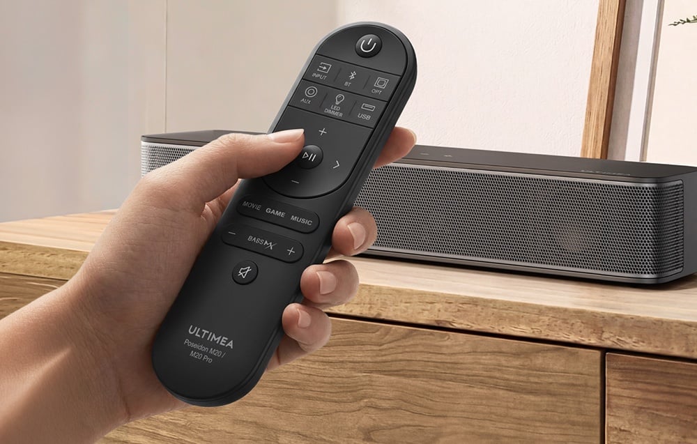 Namų kino sistema Ultimea Ultima Poseidon M20 Soundbar aprašymas - Prekės nuotrauka