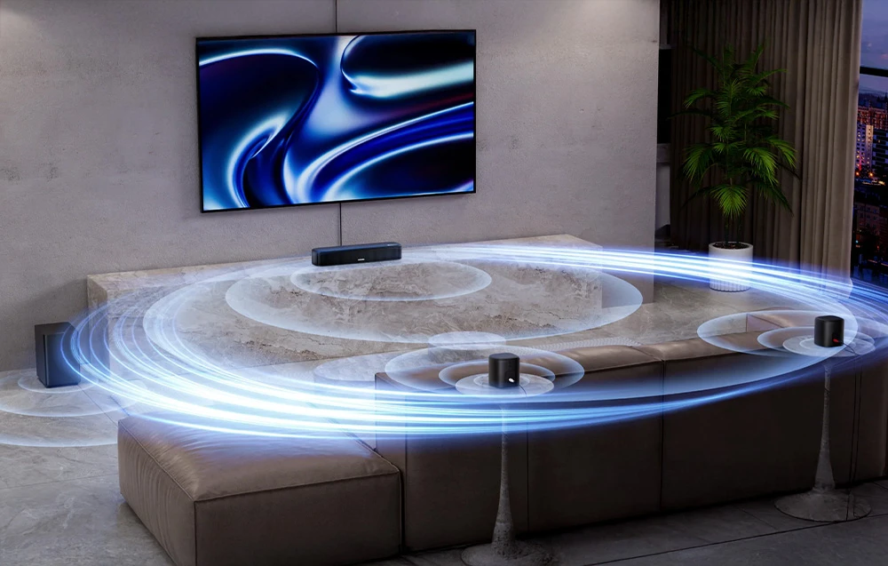 Namų kino sistema Ultimea Aura A50 Pro Soundbar aprašymas - Prekės nuotrauka Namų kino sistema Ultimea Aura A50 Pro Soundbar aprašymas - Prekės nuotrauka