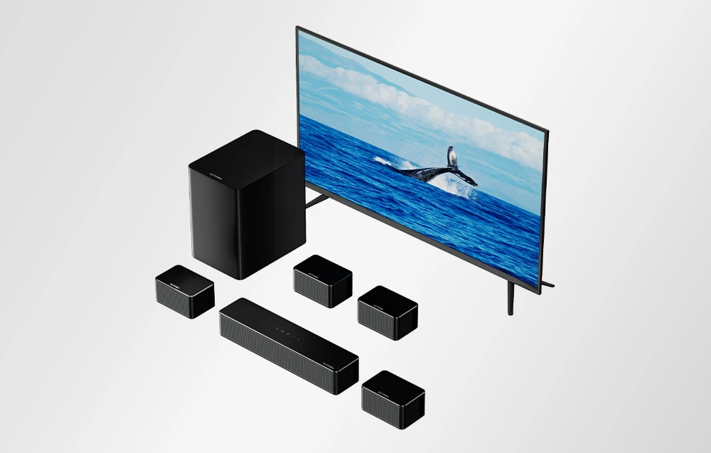 Namų kino sistema Ultimea Poseidon D70 garso juosta aprašymas - Prekės nuotrauka