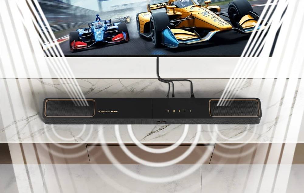 Namų kino sistema Ultimea Skywave F40 BOOM Soundbar aprašymas - Prekės nuotrauka Namų kino sistema Ultimea Skywave F40 BOOM Soundbar aprašymas - Prekės nuotrauka