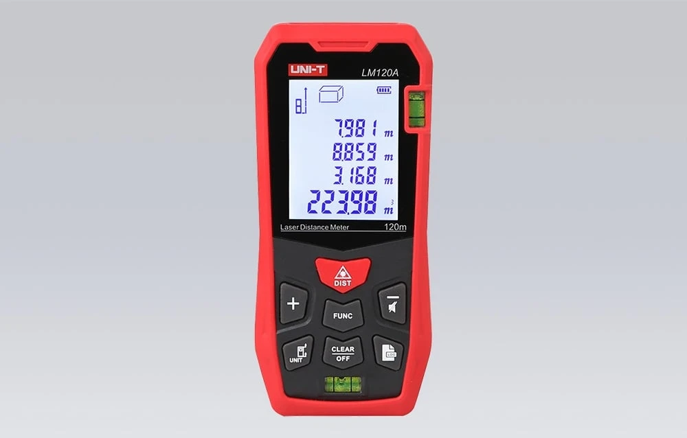 Lazerinis atstumo matuoklis iki 120m LM120A UNI-T aprašymas - Prekės nuotrauka Lazerinis atstumo matuoklis iki 120m LM120A UNI-T aprašymas - Prekės nuotrauka