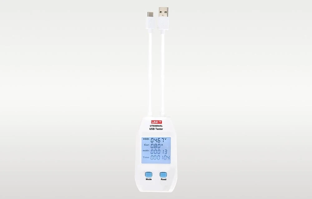 USB-A, USB-C testeris, QC1.0/ 2.0/ 3.0/ 4.0 (C tipas) ir QC1.0/ 2.0/ 3.0 (A tipas) protokolai, 0~99999mAh; 0~1000Wh; 1~480?, 4~24VDC, UNI-T aprašymas - Prekės nuotrauka USB-A, USB-C testeris, QC1.0/ 2.0/ 3.0/ 4.0 (C tipas) ir QC1.0/ 2.0/ 3.0 (A tipas) protokolai, 0~99999mAh; 0~1000Wh; 1~480?, 4~24VDC, UNI-T aprašymas - Prekės nuotrauka
