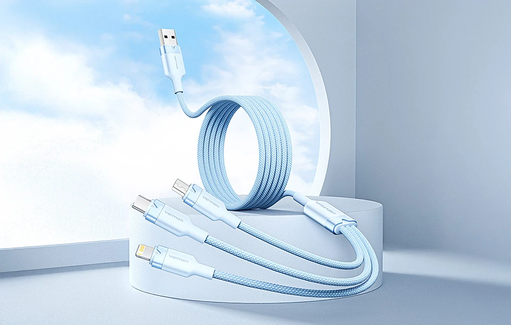 USB 2.0 A iki 3in1 3A laidas Vention CTPLG 1.5M (mėlynas) aprašymas - Prekės nuotrauka USB 2.0 A iki 3in1 3A laidas Vention CTPLG 1.5M (mėlynas) aprašymas - Prekės nuotrauka