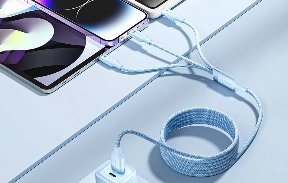 USB 2.0 A iki 3in1 3A laidas Vention CTPLG 1.5M (mėlynas) aprašymas - Prekės nuotrauka USB 2.0 A iki 3in1 3A laidas Vention CTPLG 1.5M (mėlynas) aprašymas - Prekės nuotrauka