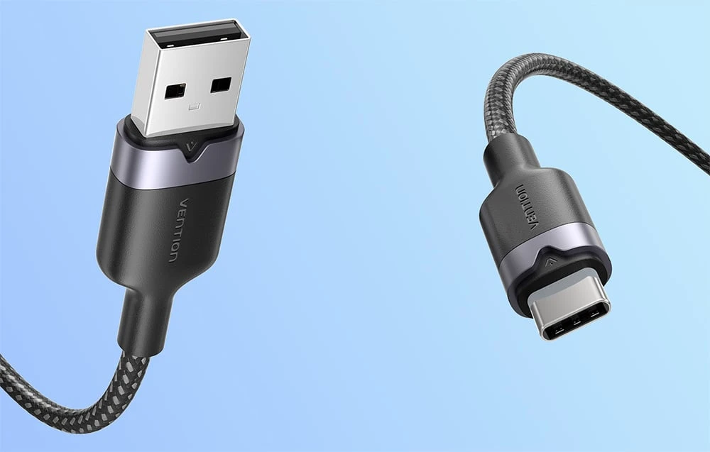 USB 2.0 A–USB-C 3A laidas Vention CTNBF 1 M (juodas) aprašymas - Prekės nuotrauka USB 2.0 A–USB-C 3A laidas Vention CTNBF 1 M (juodas) aprašymas - Prekės nuotrauka