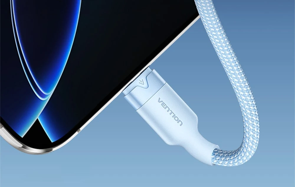 USB 2.0 A–USB-C 3A kabelis Vention CTNLF 1M (mėlynas) aprašymas - Prekės nuotrauka