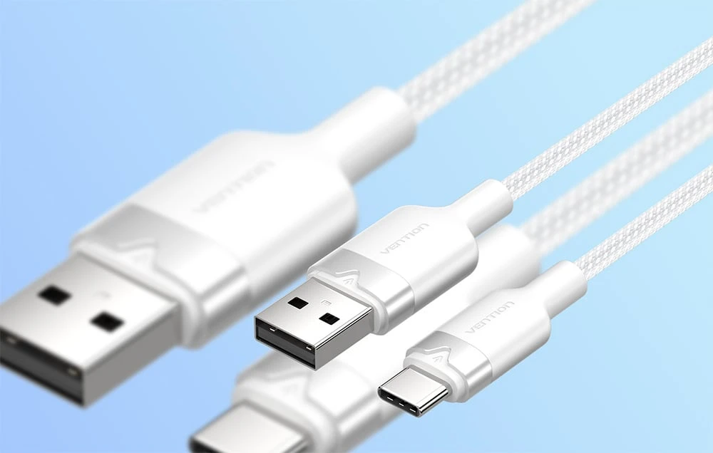 USB 2.0 A į USB-C 3A kabelis Vention CTNWH 2M (baltas) aprašymas - Prekės nuotrauka