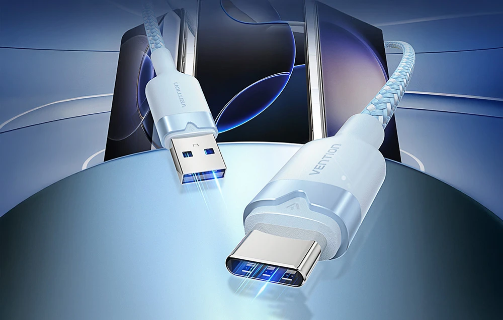 USB 2.0 A į USB-C 3A kabelis Vention CTNWH 2M (baltas) aprašymas - Prekės nuotrauka
