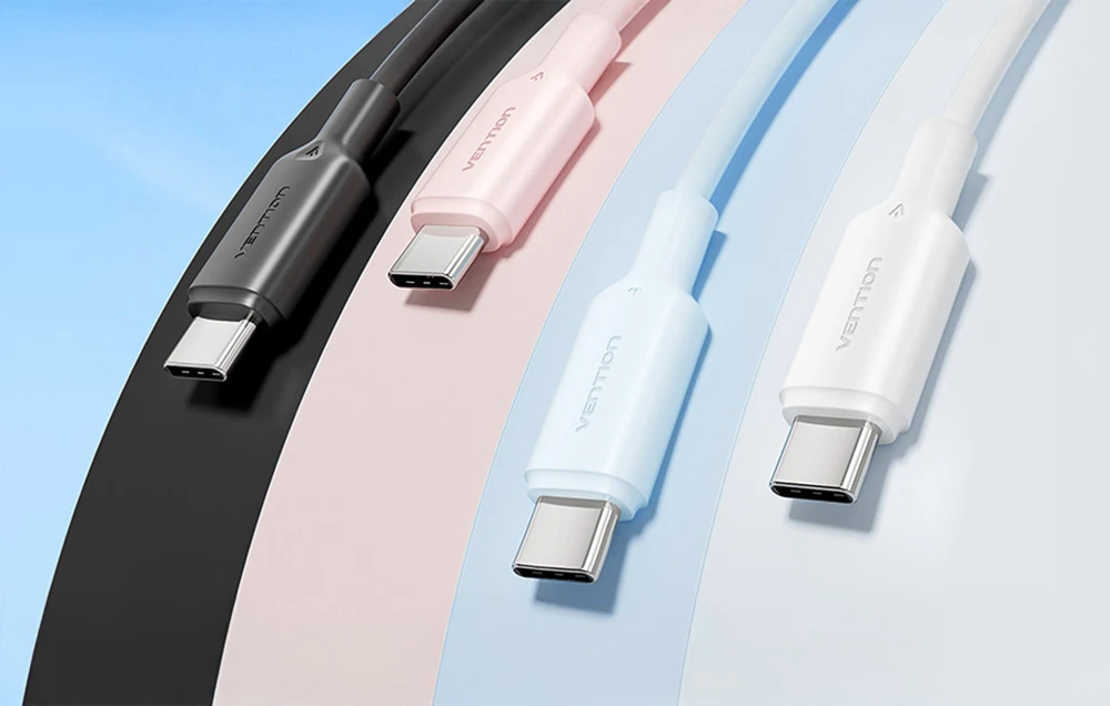 USB 2.0 A į USB-C 3A laidas Vention CTQWF 1M (balta) aprašymas - Prekės nuotrauka