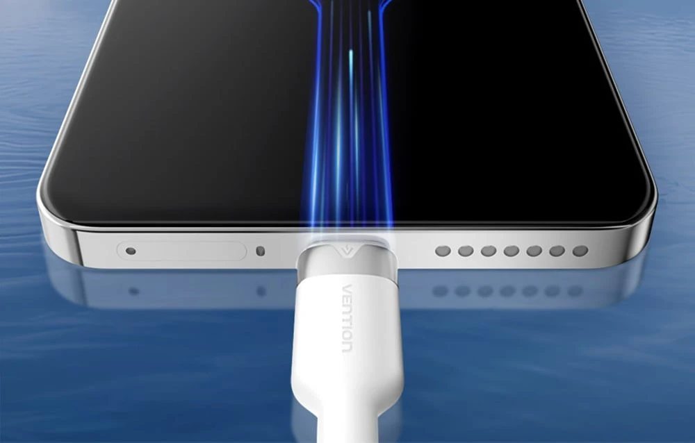 USB 2.0 A į USB-C 6A Vention CTOWF 1M kabelis (baltas) aprašymas - Prekės nuotrauka