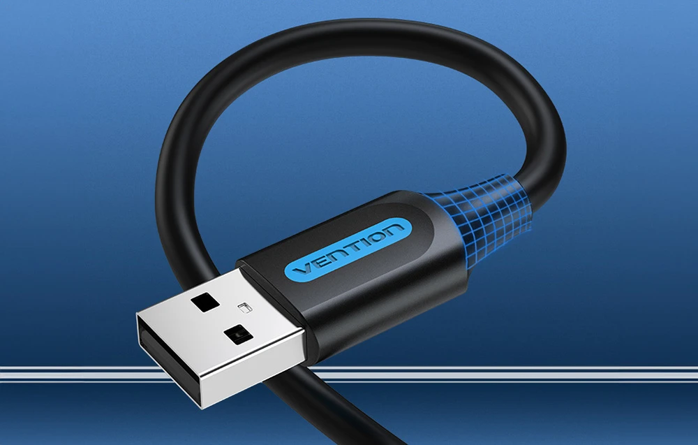 Vention USB 2.0 kabelis Ventiliacija COJBH 2m Juodas PVC aprašymas - Prekės nuotrauka