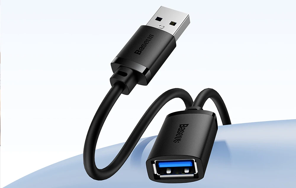 USB 3.0 prailginimo kabelis Baseus vyris į moterišką, AirJoy serija, 2m (juodas) aprašymas - Prekės nuotrauka USB 3.0 prailginimo kabelis Baseus vyris į moterišką, AirJoy serija, 2m (juodas) aprašymas - Prekės nuotrauka