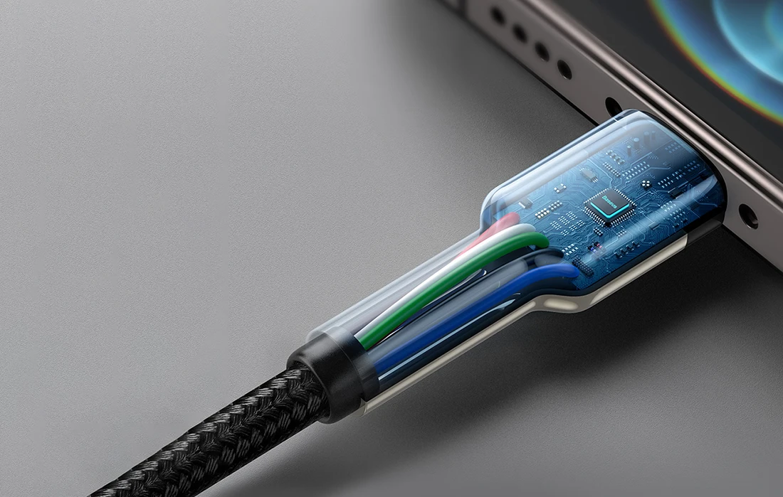 Baseus Cafule USB-C į Lightning kabelis PD 20W 1m - Juodas aprašymas - Prekės nuotrauka Baseus Cafule USB-C į Lightning kabelis PD 20W 1m - Juodas aprašymas - Prekės nuotrauka