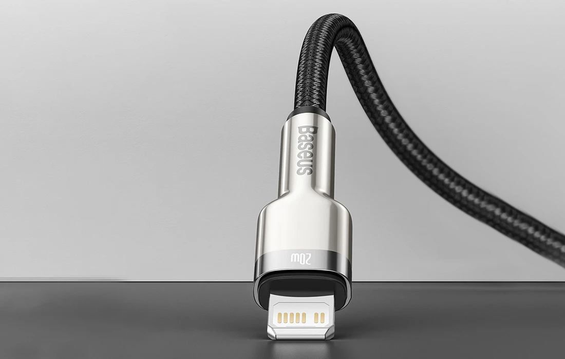 Baseus Cafule USB-C į Lightning kabelis 20W 2m - Juodas aprašymas - Prekės nuotrauka Baseus Cafule USB-C į Lightning kabelis 20W 2m - Juodas aprašymas - Prekės nuotrauka