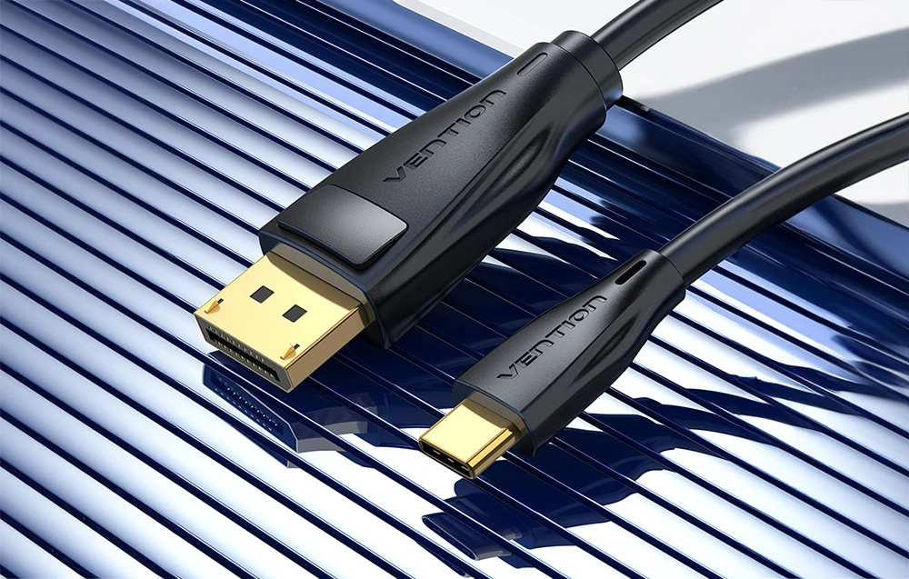 Vention USB-C - DisplayPort 8K HD kabelis 2m - Juodas aprašymas - Prekės nuotrauka