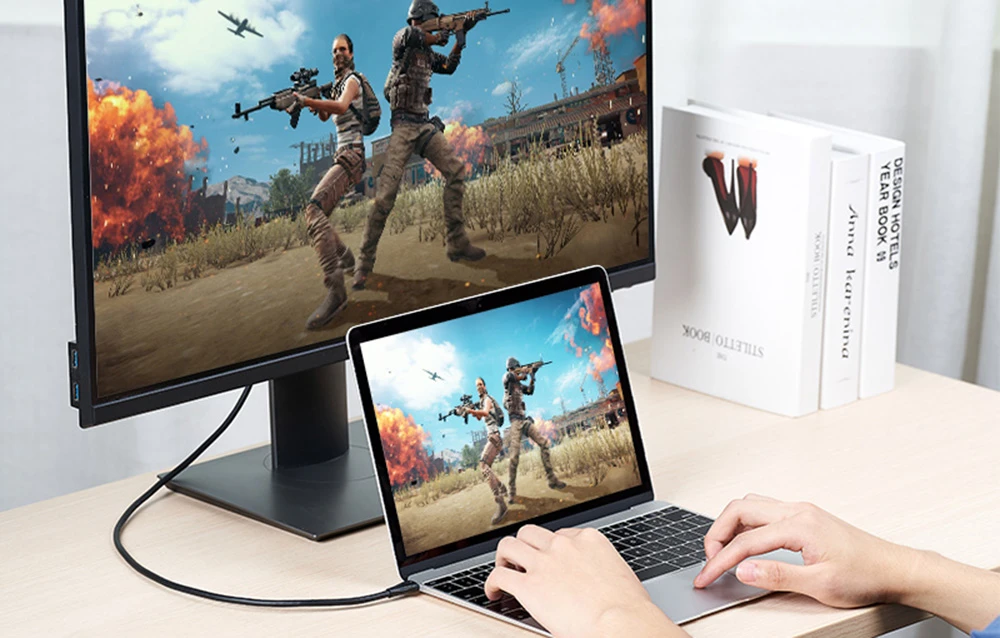 Vention USB-C - DisplayPort 8K HD kabelis 2m - Juodas aprašymas - Prekės nuotrauka