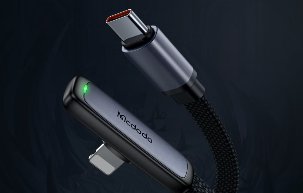 USB-C prie žaibo kampo kabelis Mcdodo CA-3351.1.8m (juodas) aprašymas - Prekės nuotrauka USB-C prie žaibo kampo kabelis Mcdodo CA-3351.1.8m (juodas) aprašymas - Prekės nuotrauka