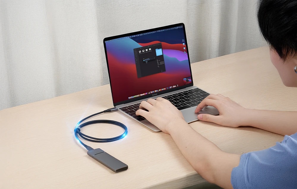 USB-C į USB-C 100 W Vention TAHHD 5A 0.5m USB 3.1 Gen2 4K laidas (pilkas) aprašymas - Prekės nuotrauka