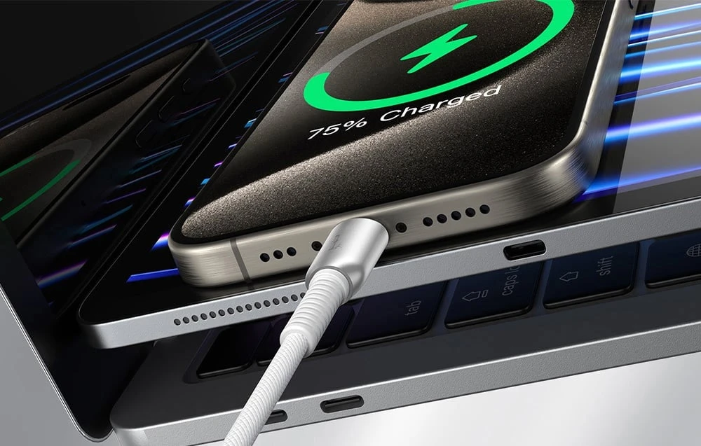 USB laidas Joyroom S-A51 USB-C į USB-C 60W 1.2m pilkas aprašymas - Prekės nuotrauka