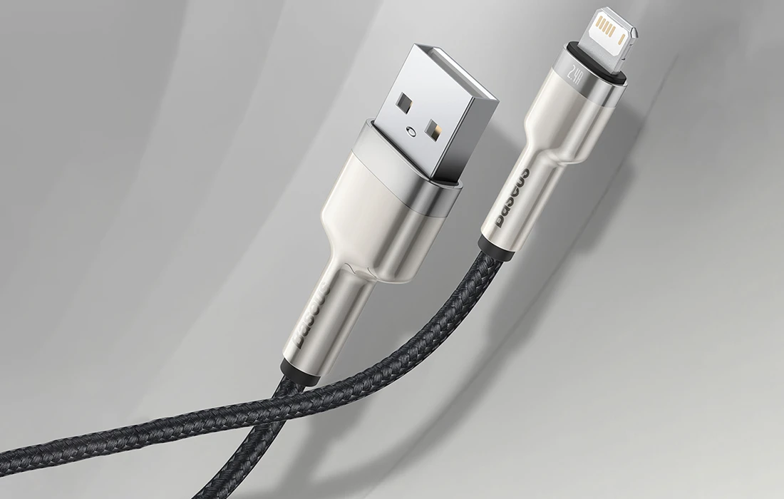 Baseus Cafule USB - Lightning laidas 2.4A 1m - Baltas aprašymas - Prekės nuotrauka