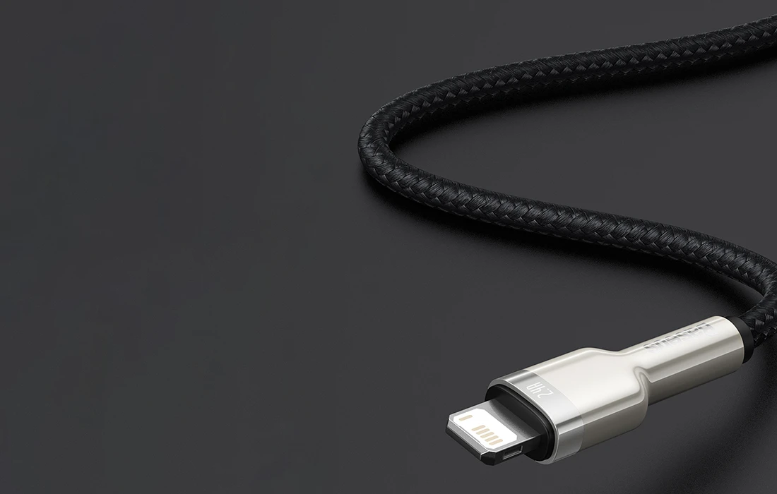 Baseus Cafule USB - Lightning laidas 2.4A 1m - Baltas aprašymas - Prekės nuotrauka