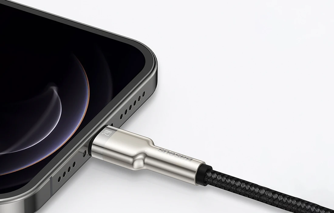 Baseus Cafule USB - Lightning laidas 2.4A 1m - Baltas aprašymas - Prekės nuotrauka