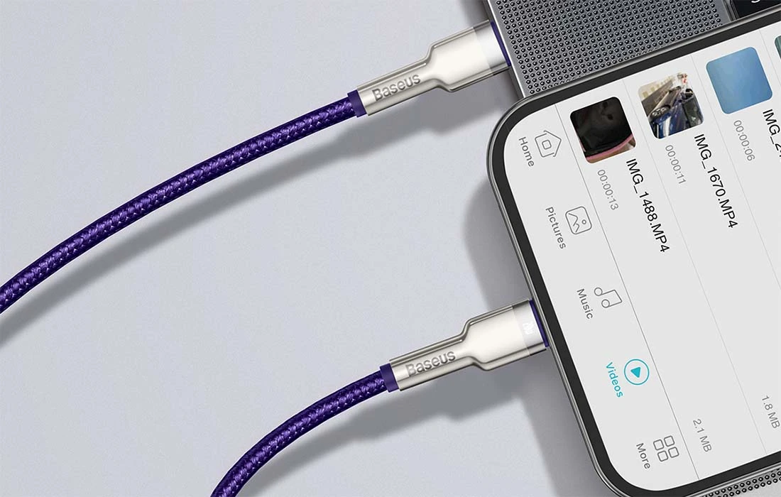 Baseus Cafule USB - Žaibo laidas 2.4A 1m aprašymas - Prekės nuotrauka