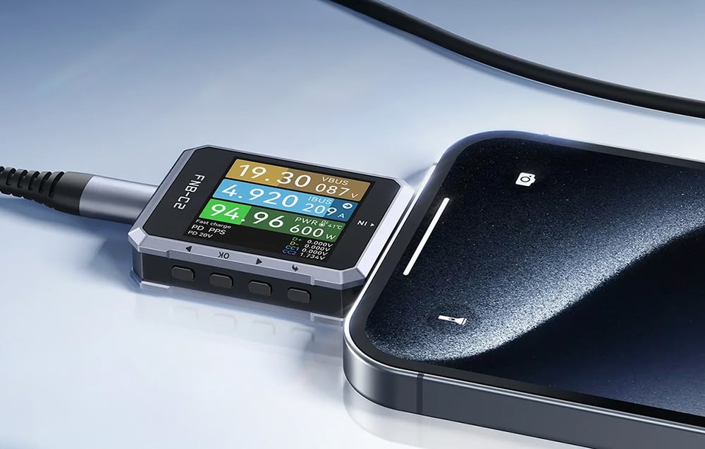 USB FNIRSI FNB-C2 Tester aprašymas - Prekės nuotrauka
