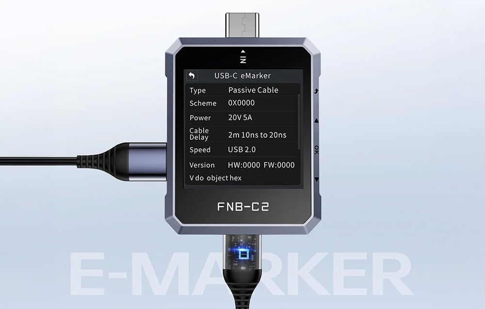 USB FNIRSI FNB-C2 Tester aprašymas - Prekės nuotrauka