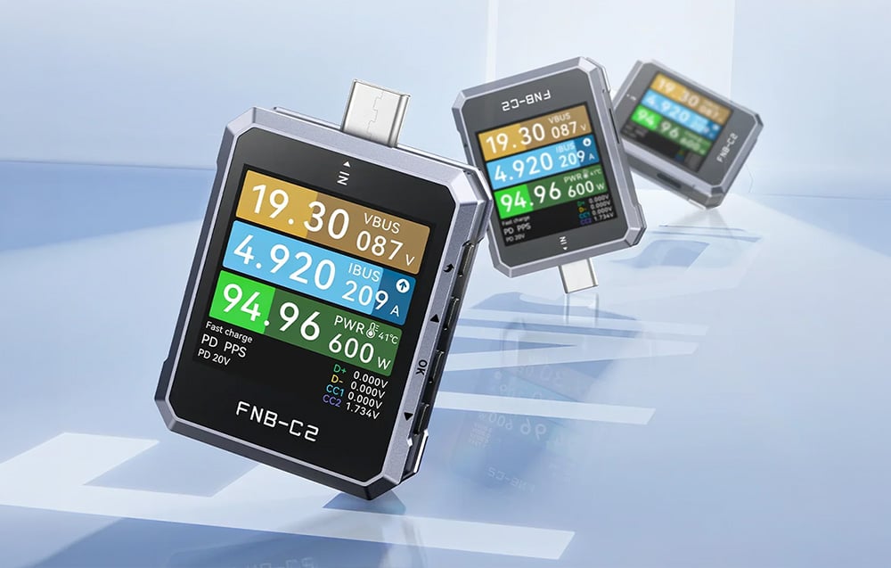 USB FNIRSI FNB-C2 Tester aprašymas - Prekės nuotrauka
