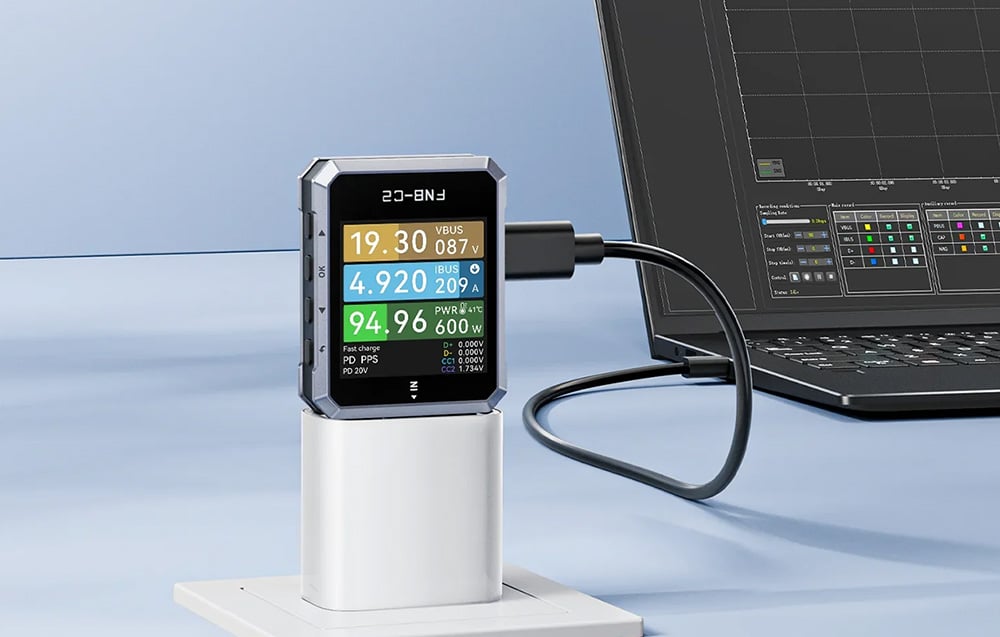 USB FNIRSI FNB-C2 Tester aprašymas - Prekės nuotrauka