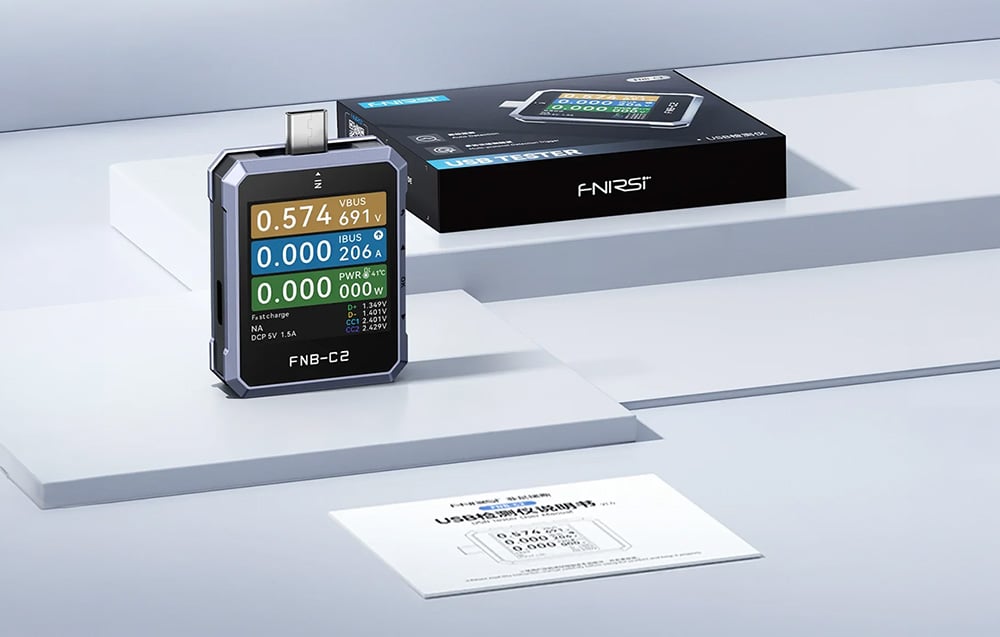 USB FNIRSI FNB-C2 Tester aprašymas - Prekės nuotrauka