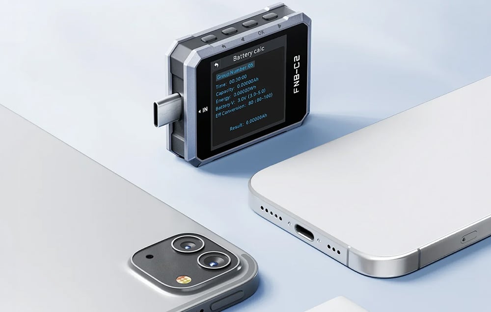 USB FNIRSI FNB-C2 Tester aprašymas - Prekės nuotrauka