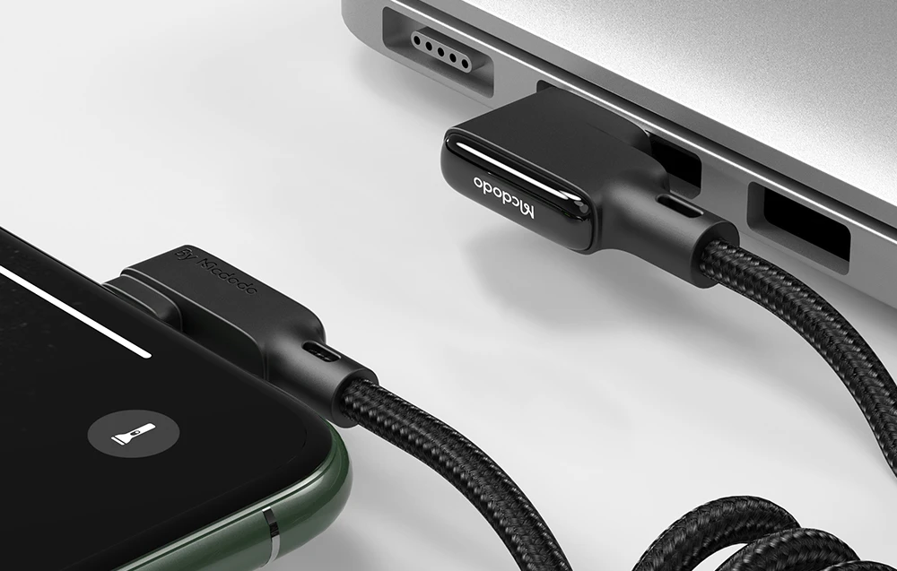 USB prie Lightning kabelis, Mcdodo CA-7300, kampinis, 1.8 m (juodas) aprašymas - Prekės nuotrauka USB prie Lightning kabelis, Mcdodo CA-7300, kampinis, 1.8 m (juodas) aprašymas - Prekės nuotrauka