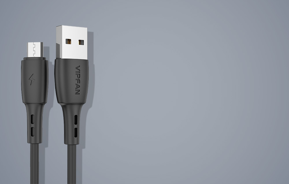 Vipfan USB ir micro USB kabelis Racing X05 3A 1m - Juodas aprašymas - Prekės nuotrauka Vipfan USB ir micro USB kabelis Racing X05 3A 1m - Juodas aprašymas - Prekės nuotrauka