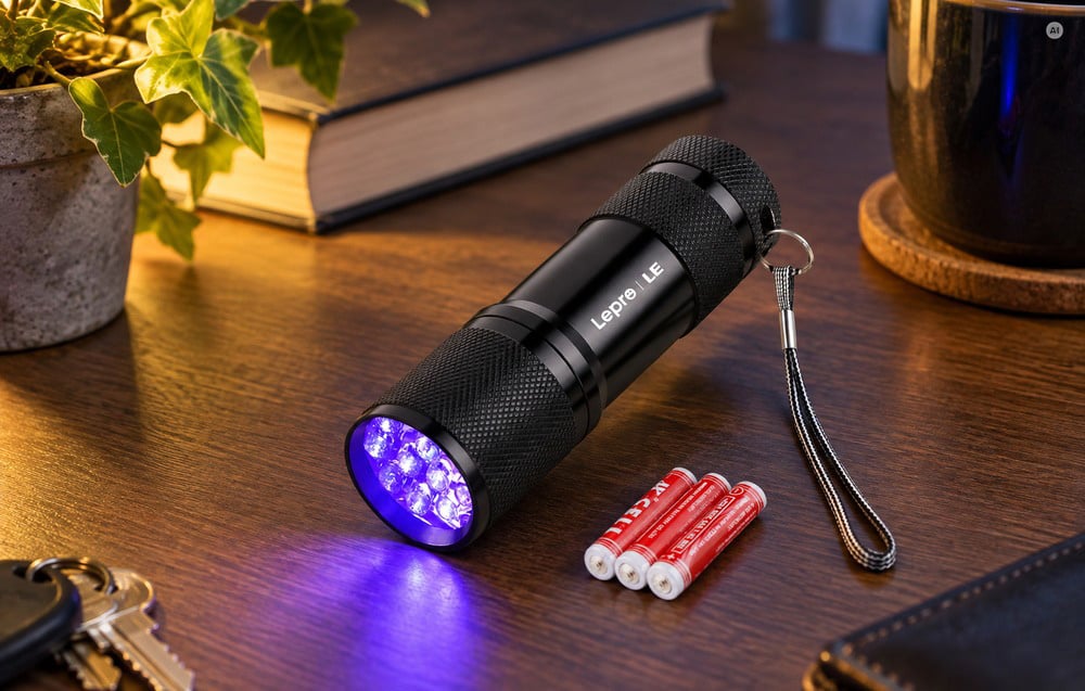 UV Flashlight LEPRO O1100007-2 395nm aprašymas - Prekės nuotrauka