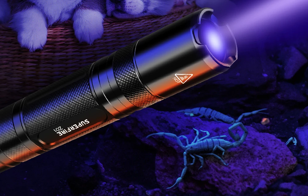 UV žibintuvėlis Superfire Z01, 365NM, USB aprašymas - Prekės nuotrauka UV žibintuvėlis Superfire Z01, 365NM, USB aprašymas - Prekės nuotrauka