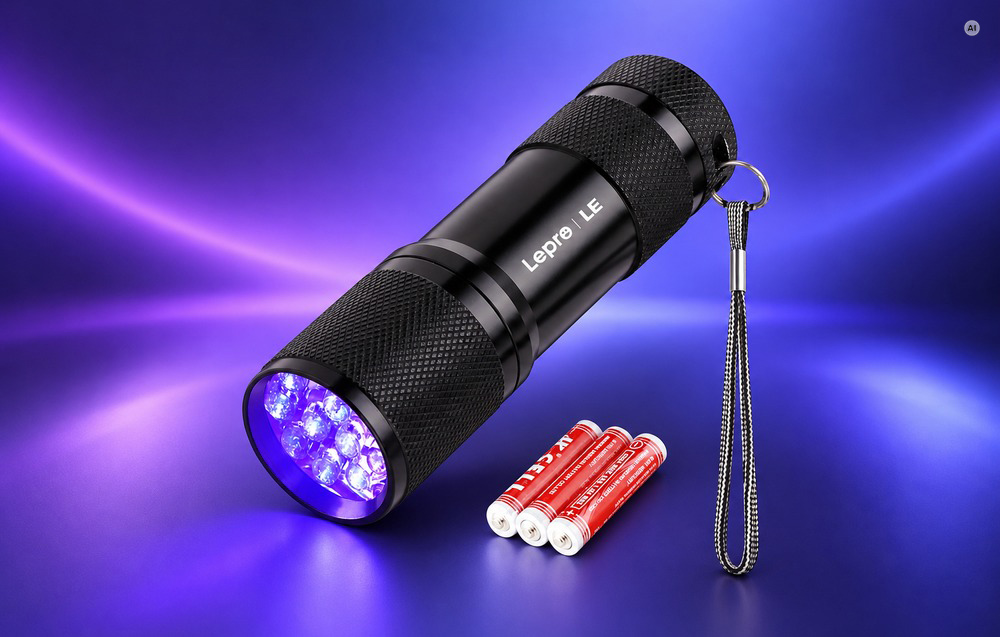 UV LED Flashlight Lepro aprašymas - Prekės nuotrauka