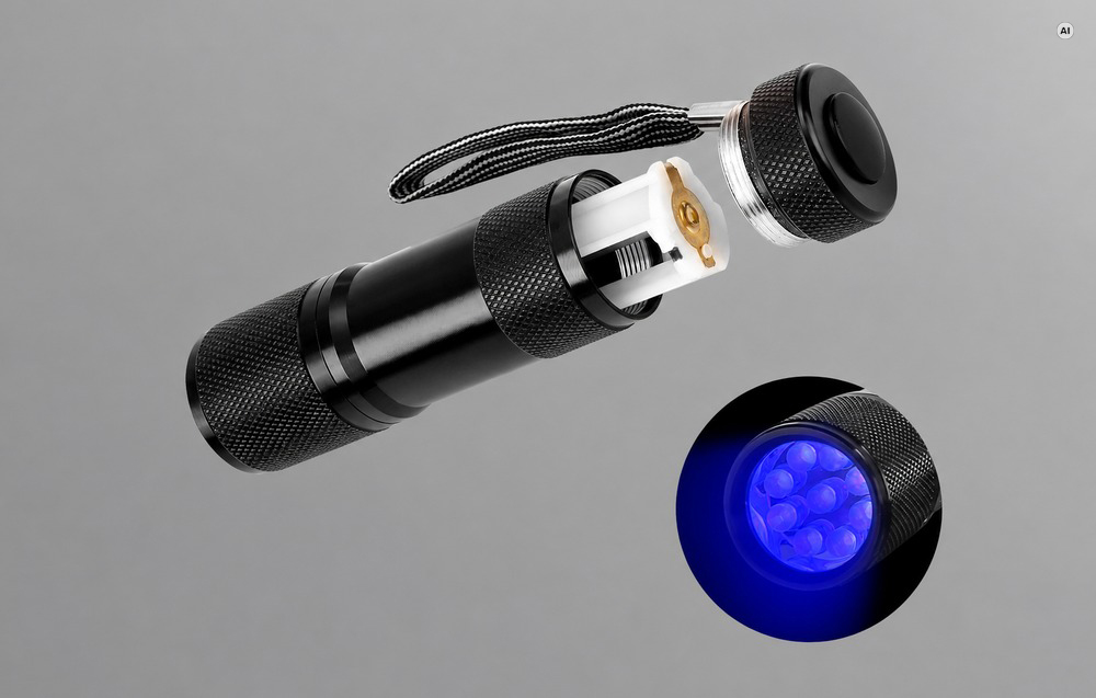UV LED Flashlight Lepro aprašymas - Prekės nuotrauka