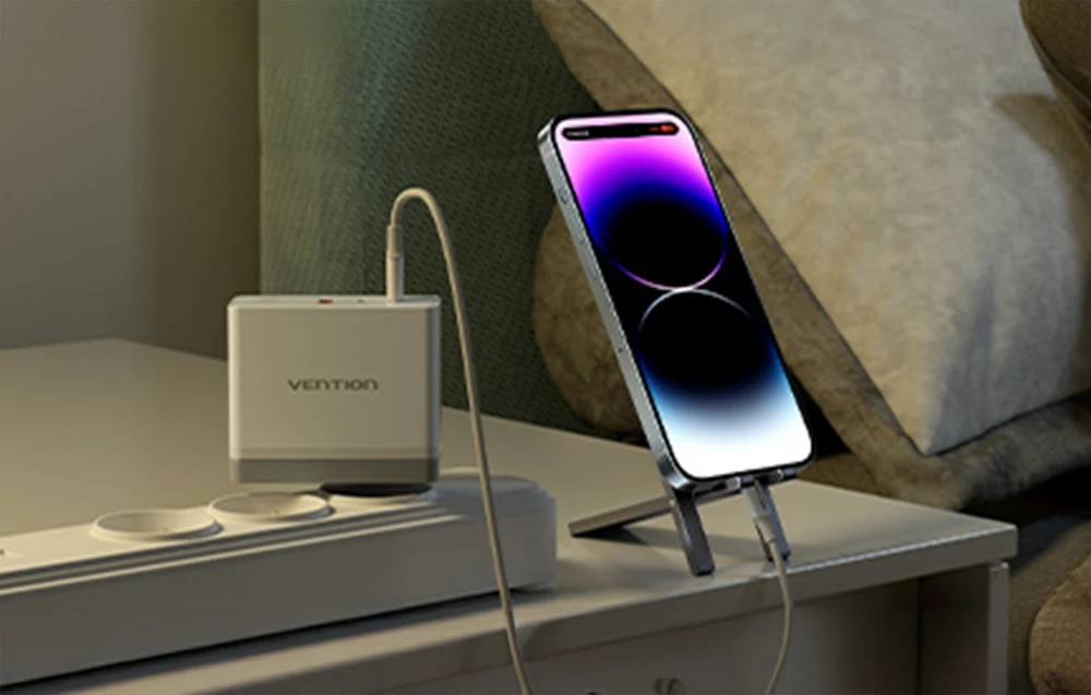 Vention FEGB0-EU 2xUSB-C 1xUSB-A 100W/100W/30W GaN tinklo įkroviklis (juodas) aprašymas - Prekės nuotrauka Vention FEGB0-EU 2xUSB-C 1xUSB-A 100W/100W/30W GaN tinklo įkroviklis (juodas) aprašymas - Prekės nuotrauka