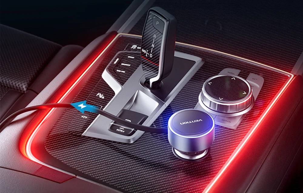 Vention FFOB0 USB-C automobilinis įkroviklis + USB-C/Lightning 30W laidas aprašymas - Prekės nuotrauka