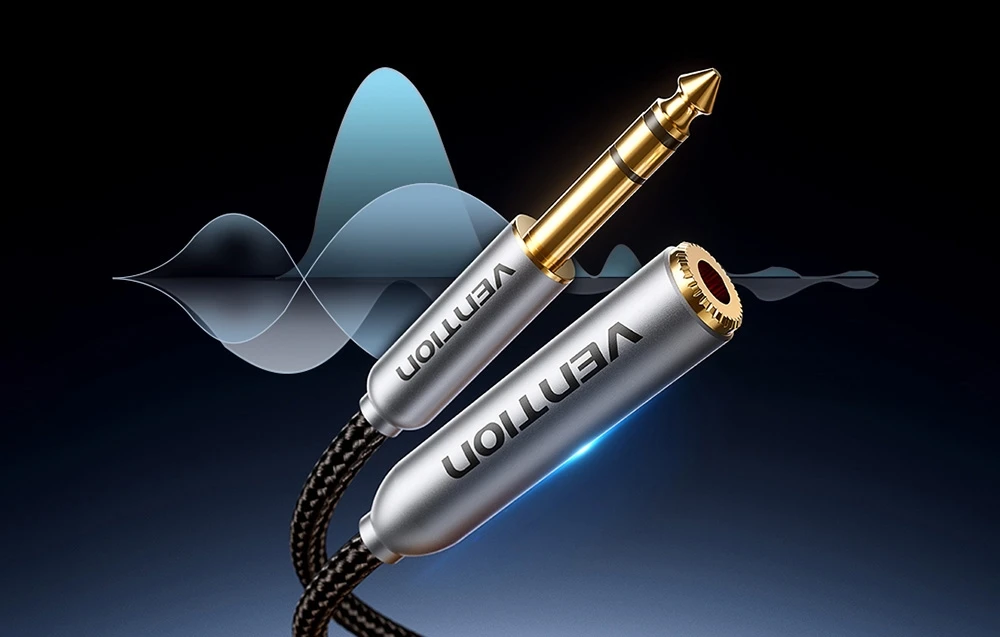 Vention male to female 6.35mm audio cable BCXHH 2m aprašymas - Prekės nuotrauka Vention male to female 6.35mm audio cable BCXHH 2m aprašymas - Prekės nuotrauka