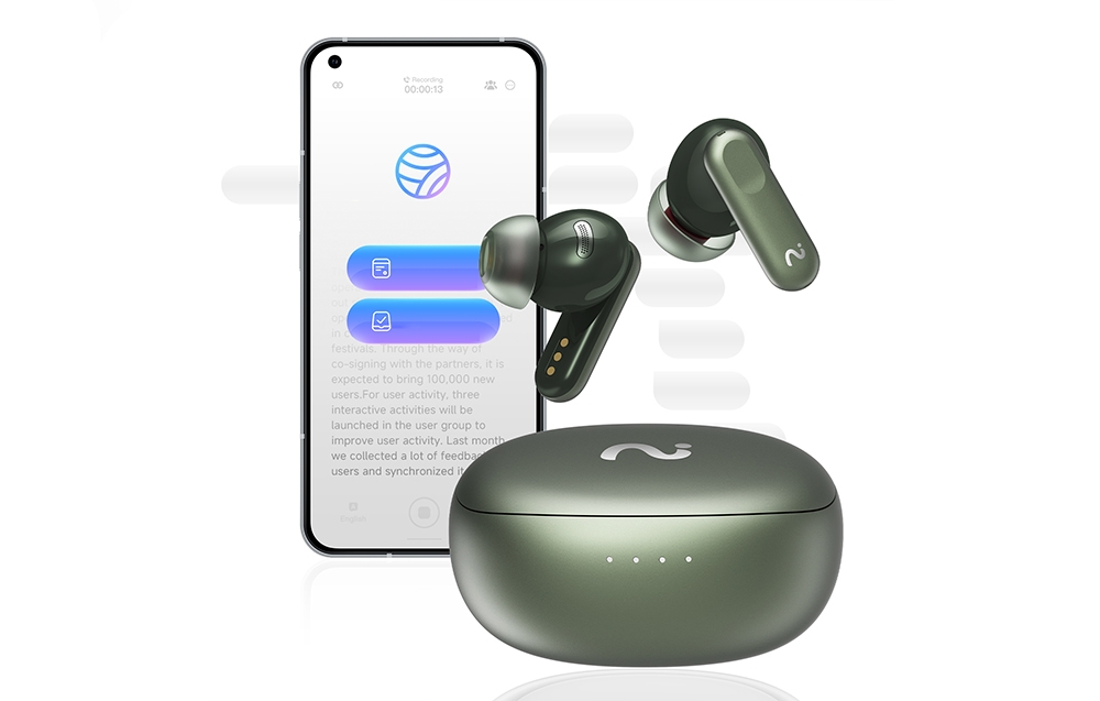 VIAIM Nano+ ausinės AI su dyktafonem žalia aprašymas - Prekės nuotrauka